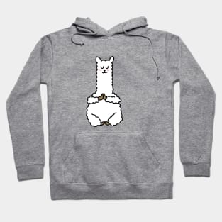 Cute Llama Alpaca Meditation Namaste Yoga Hoodie